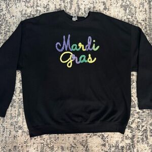 Black Mardi Gras Sweatshirt